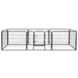 Tarc metalic pentru animale, 80 x 60 cm, 8 x panouri, configuratie extensibila, 2 x incuietori