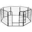 Tarc metalic pentru animale, 80 x 80 cm, 8 x panouri, configuratie extensibila, 2 x incuietori
