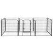 Tarc metalic pentru animale, 80 x 80 cm, 8 x panouri, configuratie extensibila, 2 x incuietori