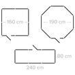 Tarc metalic pentru animale, 80 x 100 cm, 8 x panouri, configuratie extensibila, 2 x incuietori