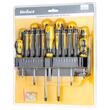Set 17 surubelnite cu varfuri magnetice, 21 x biti, Crom Vanadiu, Maner ergonomic