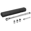 Cheie dinamometrica cu clichet 40-210 Nm, Crom Vanadiu, Prelungitor, 3 x Tubulare 17, 19, 21 mm