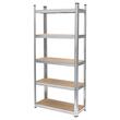 Raft metalic cu 5 x polite MDF, sarcina max pe raft 150 kg, dimensiune 150x70x30 cm