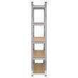 Raft metalic cu 5 x polite MDF, sarcina max pe raft 150 kg, dimensiune 150x70x30 cm
