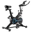 Bicicleta spinning, max 100 kg, timp, distanta, viteza, calorii, ritm cardiac, Transmisie curea