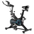 Bicicleta spinning, max 100 kg, timp, distanta, viteza, calorii, ritm cardiac, Transmisie curea