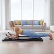 Placa pilates multifunctionala 9 in 1, max 150 kg, 2 manere flotari, 2 extensii, 4 cotiere, genunchiere, contor, Negru