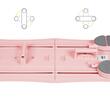 Placa pilates multifunctionala 9 in 1, max 150 kg, 2 manere flotari, 2 extensii, 4 cotiere, genunchiere, contor, Roz