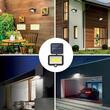Proiector solar led, 600 lm, senzor de miscare PIR, senzor de lumina, IP65, 1800 mAh, 8 W