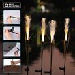 Decoratiune solara cu led tip iarba, Inox/ABS/PVC, 5 lm, Lumina calda 3000K, IP44