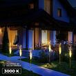 Decoratiune solara cu led tip iarba, Inox/ABS/PVC, 5 lm, Lumina calda 3000K, IP44