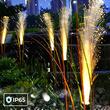 Decoratiune solara cu led tip iarba, Inox/ABS/PVC, 5 lm, Lumina calda 3000K, IP44