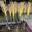 Decoratiune solara cu led tip iarba, Inox/ABS/PVC, 5 lm, Lumina calda 3000K, IP44