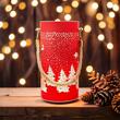 Decoratiune luminoasa de Craciun, Led, 3xAA, Rosu, Lumina calda