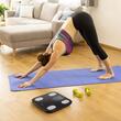Cantar Smart fitness, Conexiune Bluetooth pentru iOS și Android, max 150 kg, Negru, afisaj color