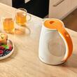 Fierbator electric, capacitate 1.5 l, putere 2200 W, Alb/Portocaliu, filtru anticalcifiere
