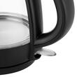 Fierbator electric, capacitate 1.2 l, putere 2200 W, Negru, filtru anticalcifiere, sticla