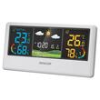 Statie meteo multifunctionala pentru interior/exterior, Wi-fi, -40°C la +60°C, Pictograma prognoza, Alarma, alb