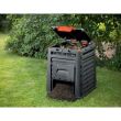 Compostor Keter Eco, 320 litri, negru, 65x65x75 cm