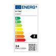Plafoniera led, Interior/Exterior IP54, 4000K, 2500 lm, 24 W, dimensiune 195 x 38 mm, Alba, Rotunda