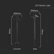 Lampa led 2 in 1 pentru exterior, 7W, 220-240 VAC, Negru, lumina calda 3000K, 200 x 714 mm, Samsung Cip, IP65