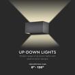 Aplica led perete, Aluminiu, 24 W, Lumina calda 3000K, 2720 lm, IP65, 200 x 100 x 100 mm