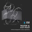 Aplica led perete, Aluminiu, 24 W, Lumina calda 3000K, 2720 lm, IP65, 200 x 100 x 100 mm