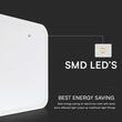 Aplica led patrata, 18W, culoare naturala 4000K, 1830 lm, IP44, SMD cip Samsung, 250 x 250 x 65 mm, Alba