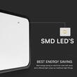 Aplica led patrata, 18W, Alb rece 6500K, 1830 lm, IP44, SMD cip Samsung, 250 x 250 x 65 mm, Negru