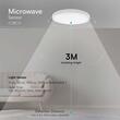 Plafoniera Led cu senzor de miscare 24 W, 2500 lm, dimensiune 350 x 61 mm, 4000k Neutra, Alba,  IP44, Telecomanda