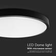 Plafoniera led cu senzor miscare si telecomanda, Interior/Exterior IP44, 4000K, 2500 lm, 24 W, dimensiune 350 x 61 mm, Negru, Rotunda