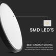 Plafoniera led cu senzor miscare si telecomanda, Interior/Exterior IP44, 4000K, 2500 lm, 24 W, dimensiune 350 x 61 mm, Negru, Rotunda