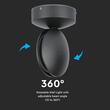 Aplica led, 7W, Alb cald 3000K, 770 lm, IP65, 110 x 120 x 170 mm, Negru, Aluminiu