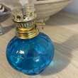 Mini Lampa cu gaz Vivatechnix Kutulu TR-1012A, inaltime 20 cm, Albastru, abajur de sticla