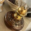 Lampa cu gaz lampant Vivatechnix TR-1015, sticla maro decorata