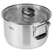 Set 3 oale Inox 2/4/6 l, capace sticla securizata, Manere pliabile, Gradatie in interior