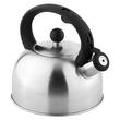Ceainic cu fluier rabatabil, Teesa Inox, capacitate 2 l, Inox, fund ingrosat, Diametru 18.5 cm, Maner rece