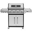Gratar cu 5 arzatoare pe gaz, 17 kW, Teesa BBQ, Inox/Fonta, Otel, 4 x roti