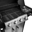 Gratar cu 5 arzatoare pe gaz, 15 kW, Teesa BBQ, Inox/Fonta, Otel, 4 x roti