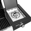 Gratar cu 5 arzatoare pe gaz, 15 kW, Teesa BBQ, Inox/Fonta, Otel, 4 x roti