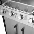 Gratar cu 5 arzatoare pe gaz, 15 kW, Teesa BBQ, Inox/Fonta, Otel, 4 x roti