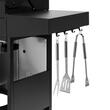 Gratar cu 5 arzatoare pe gaz, 15 kW, Teesa BBQ, Inox/Fonta, Otel, 4 x roti