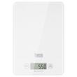 Cantar de bucatarie ultra subtire, Sticla Alb, Ecran LCD, 5g-5kg, 1xCR2032, precizie 1g