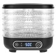 Deshidrator fructe si legume, 300 W, 5 tavi, Temperatura reglabila 35-70°C, Temporizator reglabil 10 min - 48 h