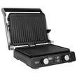 Grill electric Teesa 2000 W, suprafata striata 290 x 230 mm, Tava de colectare detasabila, Panou de control tactil