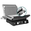 Grill electric Teesa 2000 W, suprafata striata 290 x 230 mm, Tava de colectare detasabila, Panou de control tactil
