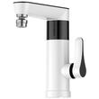 Robinet electric Instant 3000 W, Afisaj Led, Protectie la supraincalzire, Inox, IPX4, 2 l/min, Negru/Alb