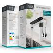 Robinet electric Instant 3000 W, Afisaj Led, Protectie la supraincalzire, Inox, IPX4, 2 l/min, Negru/Alb