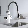 Robinet electric Instant 3000 W, Pipa flexibila, Afisaj Led, Protectie la supraincalzire, Inox, IPX4, 2 l/min, Alb