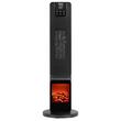 Aeroterma turn cu telecomanda, 800 W / 2000 W, Imitatie flacara cu Led, Negru, Oscilatie